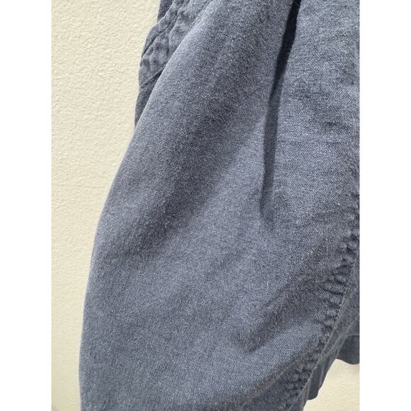 Universal Thread Romper Women’s Size Medium Blue Linen Blend Button Down Coastal - Picture 4 of 8